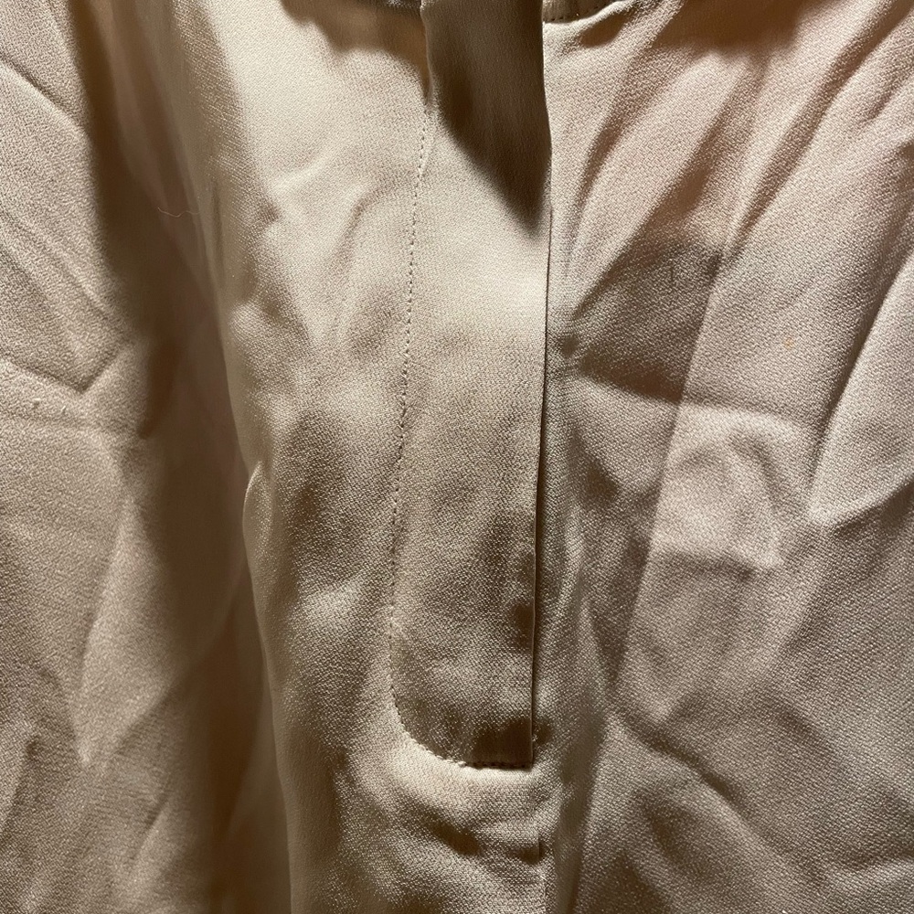 Eileen Fisher Elegant Cream Trousers XL Zipper - Picture 2 of 5